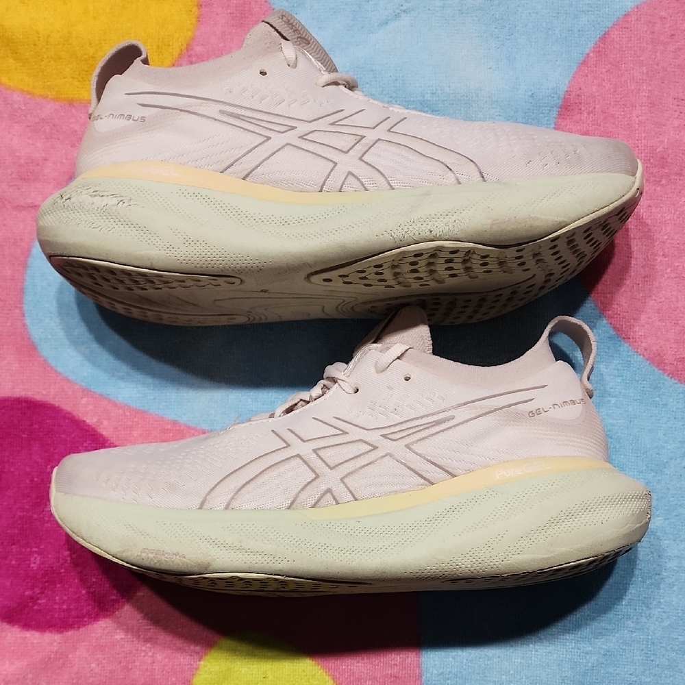 Asics Gel Nimbus 25 Cream Fawn Running Shoe Men US 8.5